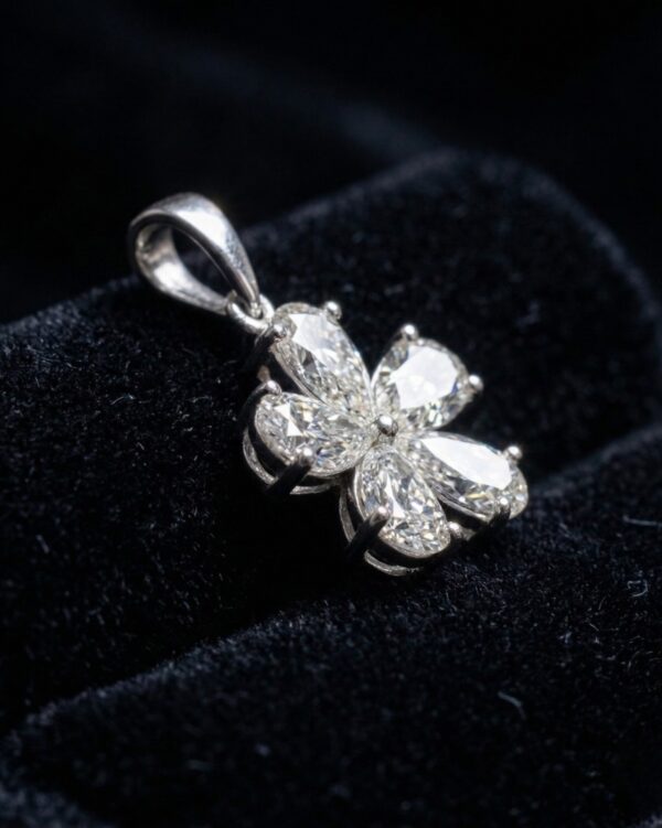 WhatsApp Image 2026-04-03 at 12.33.48 18K White Gold Diamond Earrings 2.32 Carat | Premium 5-Stone Luxury Earrings for Women | PEN502