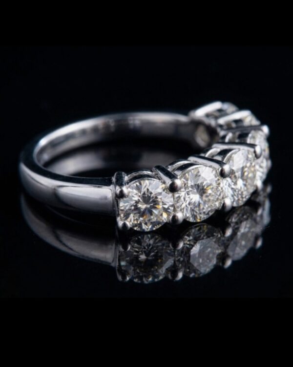 WhatsApp Image 2026-04-03 at 13.05.12 18K White Gold Diamond Ring 1.55 Carat | Premium 5-Stone Luxury Ring for Women | LR074