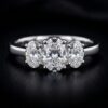 WhatsApp Image 2026-04-03 at 13.07.48 18K White Gold Diamond Ring 0.76 Carat | Elegant 3-Stone Minimalist Ring for Women | LR077