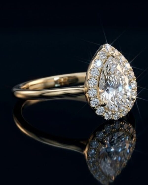 WhatsApp Image 2026-04-03 at 13.10.58 18K Yellow Gold Diamond Ring 1.05 Carat | 19-Stone Luxury Statement Ring for Women | LR303