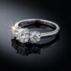 WhatsApp Image 2026-04-03 at 13.11.54 (1) 18K White Gold Diamond Ring 1.02 Carat | Elegant 3-Stone Luxury Ring for Women | LR076