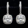 18K White Gold Diamond Earrings 2.80 Carat | 56-Stone Premium Luxury Statement Earrings for Women | ET205