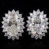 18K White Gold Diamond Earrings 2.35 Carat | 38-Stone Luxury Statement Earrings for Women | ET201