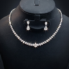 94 Lilo Signature Pear-Cut Diamond Statement Necklace & Teardrop Earring Bridal Suite| 18k White Gold Necklace