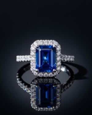 Royal Azure Halo Ring